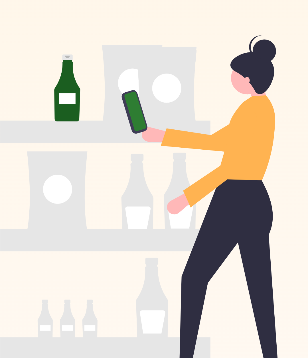 Step 1: Selecting a Japanese food product at a convenience store